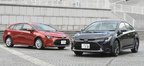 (左)トヨタ 新型カローラツーリング(ワゴン) HYBRID S[FF]／(右)トヨタ 新型カローラ(セダン) HYBRID W×B[FF]