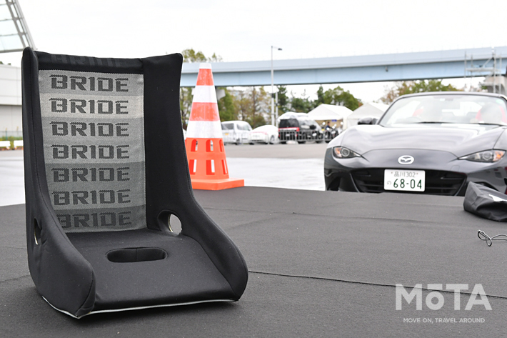 今回の同乗試乗に向け、自動車のシートメーカー「BRIDE」と専用のチャイルドシートを共同開発／東京モーターショー2019