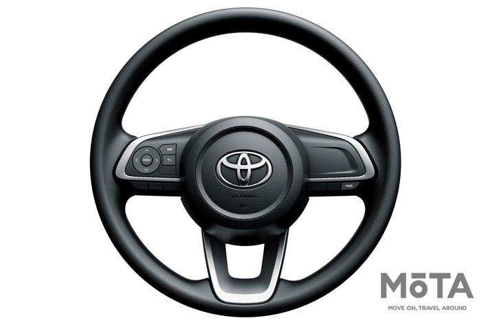 トヨタ 新型車ライズ ウレタン3本スポーク ステアリングホイール (シルバー塗装付)