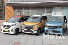 2019-2020 日本カー・オブ・ザ・イヤー 10ベストカーにノミネートされた（左から）日産 デイズ、三菱 eK X、ホンダ N-WGN