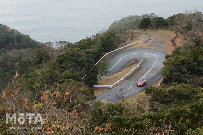 鋸南町側からクルマで山頂近くまでアクセスできる鋸山登山自動車道