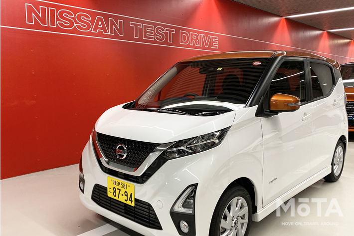 ▲日産グローバルギャラリー本社の試乗車