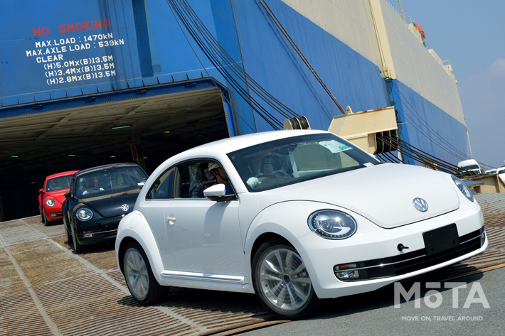 フォルクスワーゲン ザ・ビートル 日本での陸揚げの様子