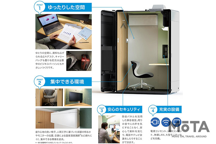 個室型ワークスペース「CocoDesk（ココデスク）」