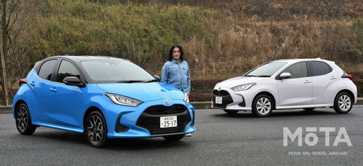 （左）トヨタ ヤリス Z／（右）トヨタ ヤリス HYBRID G