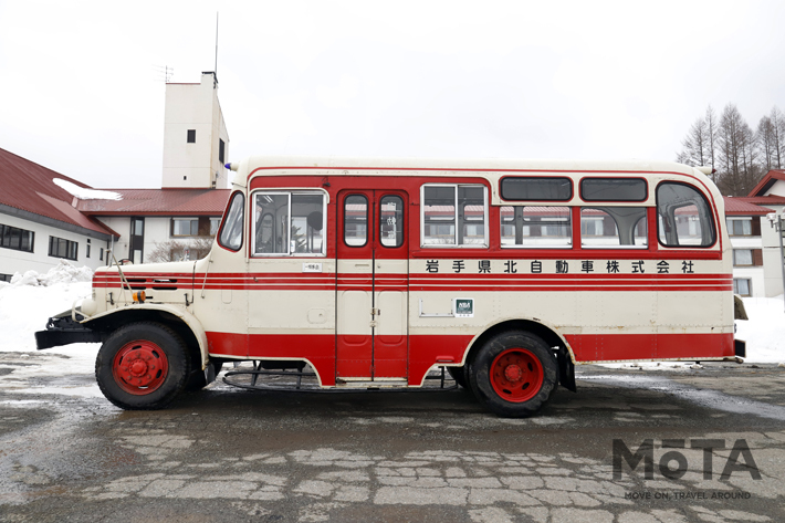 いすゞ製 ボンネットバス[昭和43年(1968年)製 全輪駆動車・岩手県北バス 八幡平営業所 所属]