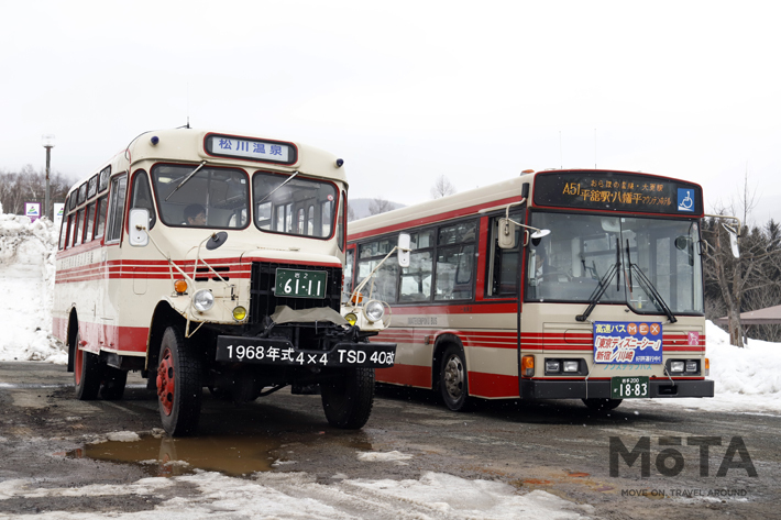 いすゞ製 ボンネットバス[昭和43年(1968年)製 全輪駆動車・岩手県北バス 八幡平営業所 所属]