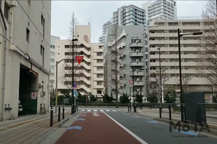 東京都港区芝浦　東京ポートボウル横の通り