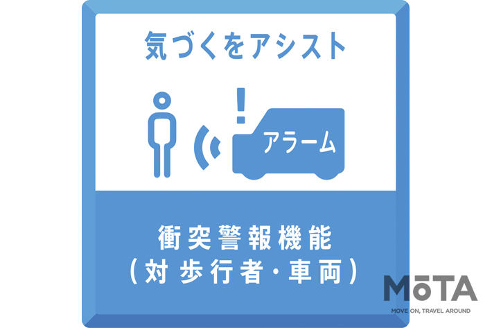 ダイハツ タント／スマートアシストロゴ＜衝突警報機能（対歩行者・車両）＞