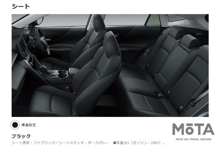 トヨタ 新型ハリアー S(最廉価版)[トヨタ公式サイトより]
