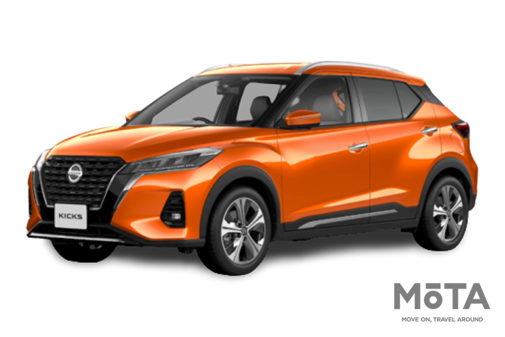 日産　キックス　プレミアムホライズンオレンジ