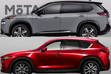 日産 新型エクストレイル(4代目)[画像は北米仕様の新型ローグ2021モデル] vs マツダ CX-5