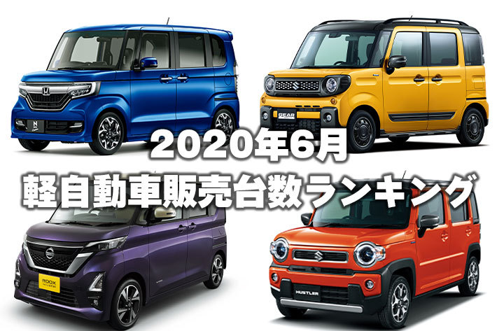 【2020年6月】軽自動車販売台数ランキング