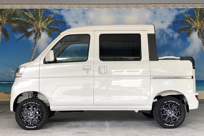 ハイゼット デッキバン】旧車風加工/全塗装/キャリア装着のこの