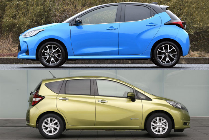 写真で解説】新型ヤリスと日産 ノートe-POWERを比較してみた|フォト