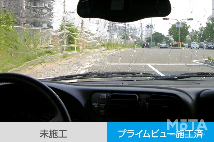 40万回のワイパーに耐える驚異の耐久性！ ウインドウガラス用撥水耐久