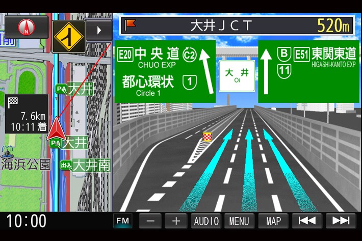 地図表示・ジャンクションガイド[パナソニック ストラーダ]