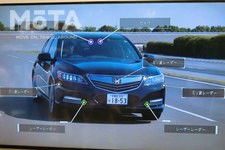 ホンダ レジェンドを用いた高速道路での自動運転試験車両[画像は2017年「Honda Meeting 2017」での模様]