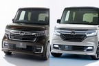 (左)ホンダ 新型N-BOXカスタム(2代目・2020年12月マイナーチェンジモデル)／(右)ホンダ N-BOXカスタム(2代目・2017年8月デビュー時の初期モデル)