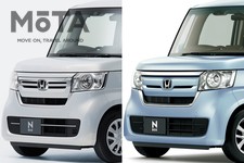 (左)ホンダ 新型N-BOX(2代目・2020年12月マイナーチェンジモデル)／(右)ホンダ N-BOX(2代目・2017年8月デビュー時の初期モデル)