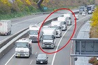 トラック隊列走行 実証実験
