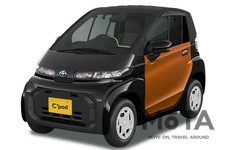 「TOYOTA C+pod」（トヨタ シーポッド）[超小型EV]（ボディカラー：ブラック×オレンジメタリック×無塗装［黒色樹脂］）