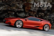 BMW M1オマージュのデザインは、オリジナルのM1に通じるミッドシップ独特の低いフロントノーズを踏襲。やや膨らみを持たせ丸みのあるラインを多用し、直線定規で引いたようなM1（E26）のスタイルを、現代風にアレンジした。