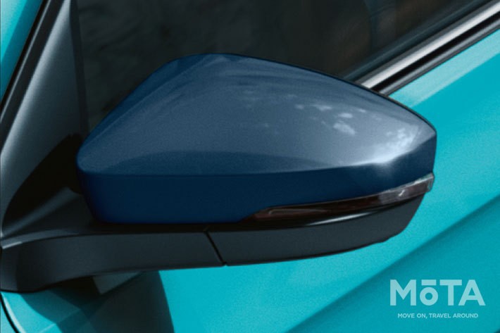 フォルクスワーゲン 新型T-Cross「T-Cross TSI Style」ドアミラー：グリーン（デザインパッケージ：グリーン）[2021年3月2日発売]