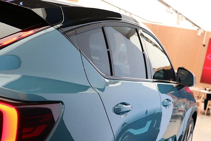 お披露目された「ボルボ C40 Design Prototype」は世界に3台しかないデザインプロトタイプ。ミラノ、ニューヨーク、そしてここ東京で公開されたのだ!