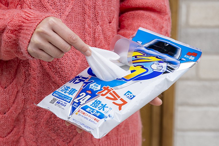Pr お出かけ前にサッと拭くだけ 水なしでボディもガラスもクリーニング 撥水仕上げに ソフト99 フクピカgen5 24枚 車のカスタムパーツ カー用品 Mota