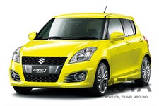 専用色の「チャンピオンイエロー4」は今では当たり前のメタリックカラー（光により、キラキラ光るアルミ片が入った塗料）は使わず、ソリッドカラー（アルミ片等を入れない単色の塗料）を採用している。  チャンピオンイエロー本来の艶感や鮮明感を出すために、敢えて余計なものは使わないというスズキの考えが見て取れる。（3代目スイフトスポーツ）