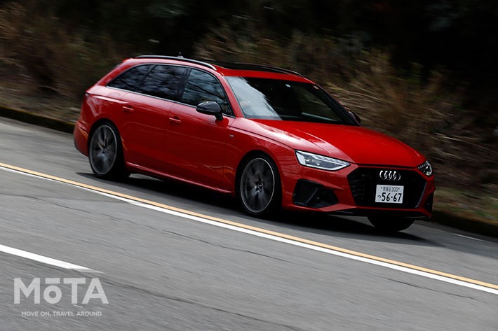 アウディ A4アバント 40 TDI クワトロ Sライン[ボディカラー：タンゴレッドメタリック（2021年1月7日発売／B9系・マイナーチェンジモデル）]