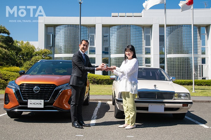 女優・伊藤かずえさんの愛車「日産 シーマ」（FPY31型・初代）がレストアのため入庫[2021年4月26日（月）／オーテックジャパン（神奈川県茅ケ崎市）]