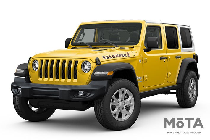 ジープラングラー 限定車「Jeep Wrangler Unlimited Islander（ジープ ラングラー アンリミテッド アイランダー）」　ボディカラー：ヘラヤライエローC/C+ホワイトハードトップ（100台限定）[2021年5月13日（木）発表・5月22日（土）発売]