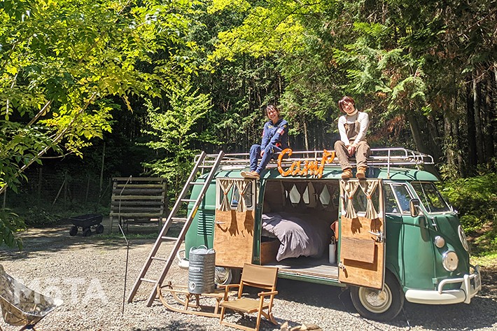 【アウトドア女子】芳美 リンさんがレンタルしたワーゲンバス