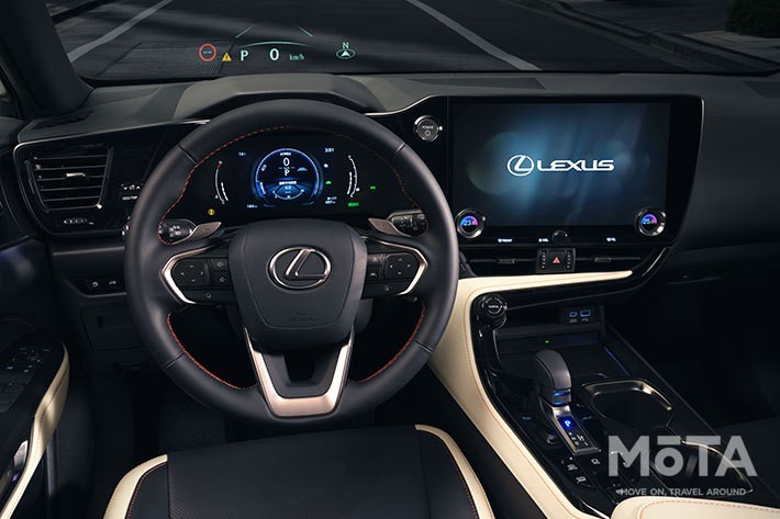 レクサス 新型NX（プロトタイプ）「LEXUS NX インテリアカラー ブラック＆リッチクリーム」[2021年6月12日発表]