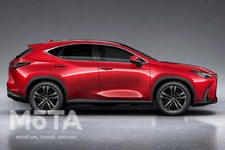 レクサス 新型NX（プロトタイプ）「ボディカラー：マダーレッド」[2021年6月12日発表]