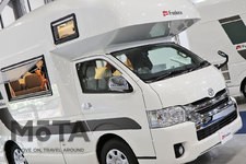 Funluce（ファンルーチェ）キャンピングカー（トヨタ ハイエースベースの「キャブコン」型キャンピングカー）【東京キャンピングカーショー2021（2021年6月12日土曜日～13日日曜日：東京ビッグサイト青海展示棟）】