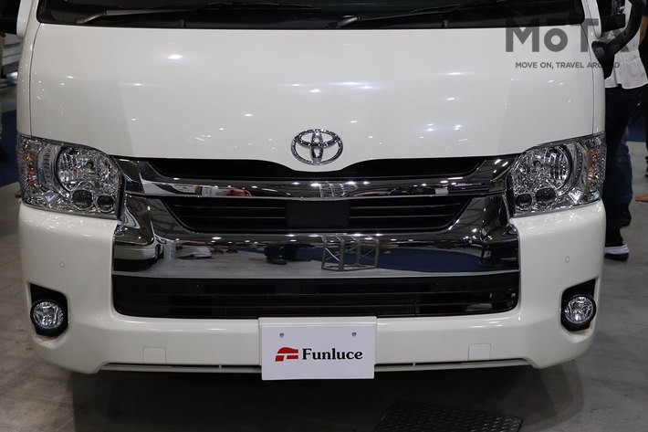 Funluce（ファンルーチェ）キャンピングカー（トヨタ ハイエースベースの「キャブコン」型キャンピングカー）【東京キャンピングカーショー2021（2021年6月12日土曜日～13日日曜日：東京ビッグサイト青海展示棟）】
