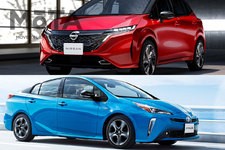 日産 新型「NOTE AURA（ノート オーラ）」[2021年6月15日（火）発表・2021年秋発売予定]vs 「トヨタ プリウス」
