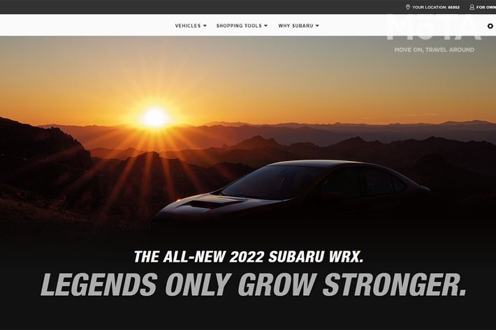 「スバル 新型WRX 2022年モデル ティザーサイト」SUBARU USA 公式サイト（https://www.subaru.com/2022-wrx）より