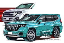 トヨタ 新型「ランドクルーザープラド（180系？）」2023年モデル 予想イメージイラスト