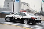 東京2020オリンピック・パラリンピック警備支援で都内を走行する福岡県警のパトカー（東京都臨海副都心周辺）[撮影：2021年7月初旬]