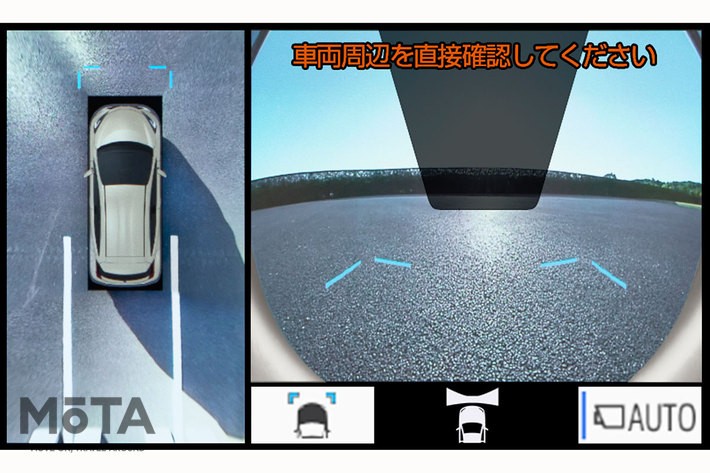 トヨタ 新型アクア（2代目）　パノラミックビュー＆ワイドフロントビュー 作動イメージ[2021年7月19日発売]