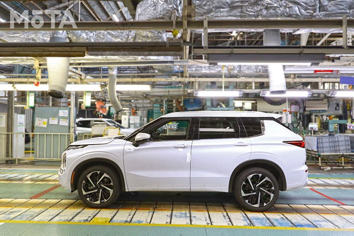 三菱 新型アウトランダー（北米仕様・2022年モデル）　三菱自動車工業・岡崎工場での製造シーン[2021年3月1日発表]