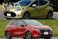 トヨタ 新型アクア vs 日産 新型ノート オーラ