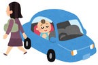 車内に置き去りにされた幼児（イメージ）