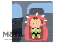 車内に置き去りにされた幼児（イメージ）