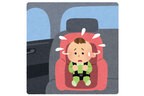 車内に置き去りにされた幼児（イメージ）