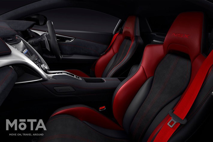 ホンダ 新型NSX Type S　シートカラー：レッド（セミアニリンレザー×アルカンターラ）[2021年8月30日発表・世界350台限定（国内30台／2022年7月発売予定）]